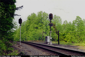 C&O Railway signal: Augusta Springs (WB)